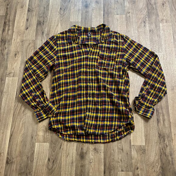 Neff Colorful Plaid Long Sleeve Button Down Shirt Men's Large - Picture 1 of 7